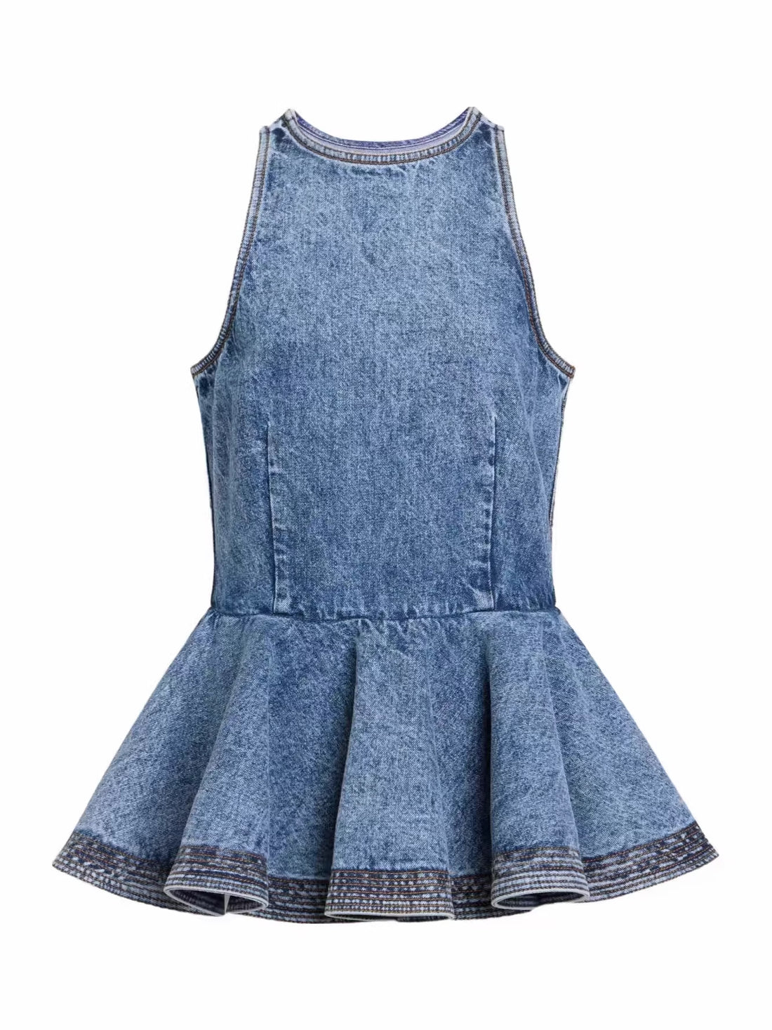 Retro Denim Waistcoat and Jeans Set