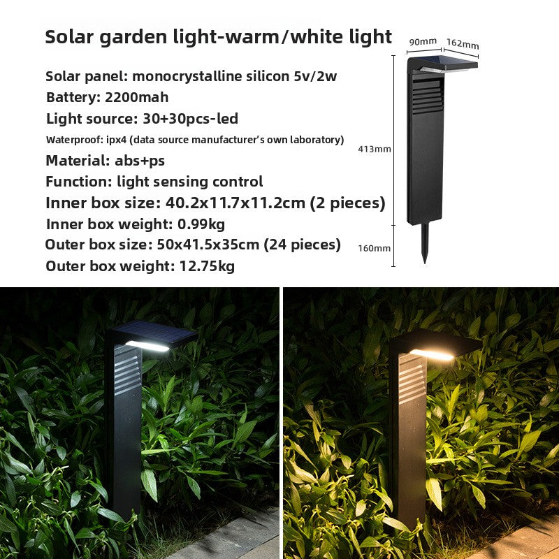 Solar Powered Lawn Light Outdoor Garden Lamp