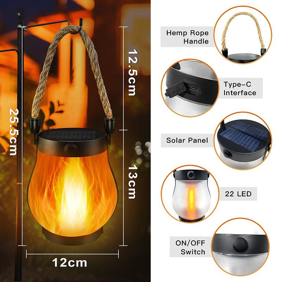 Solar powered flame lantern Garden & Outdoor product image 3