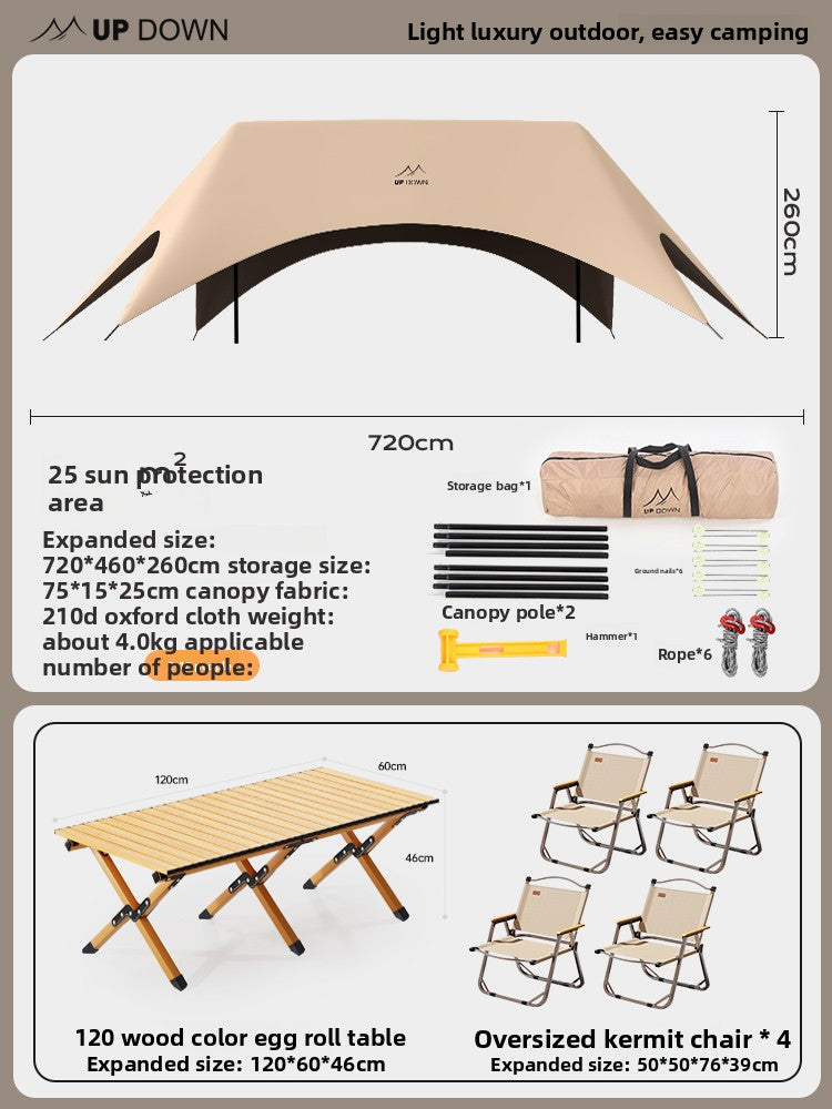Outdoor camping shade tent