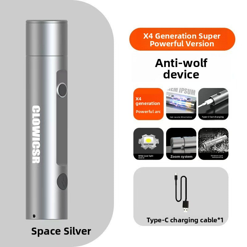 High-Voltage Arc Self-Defense Flashlight