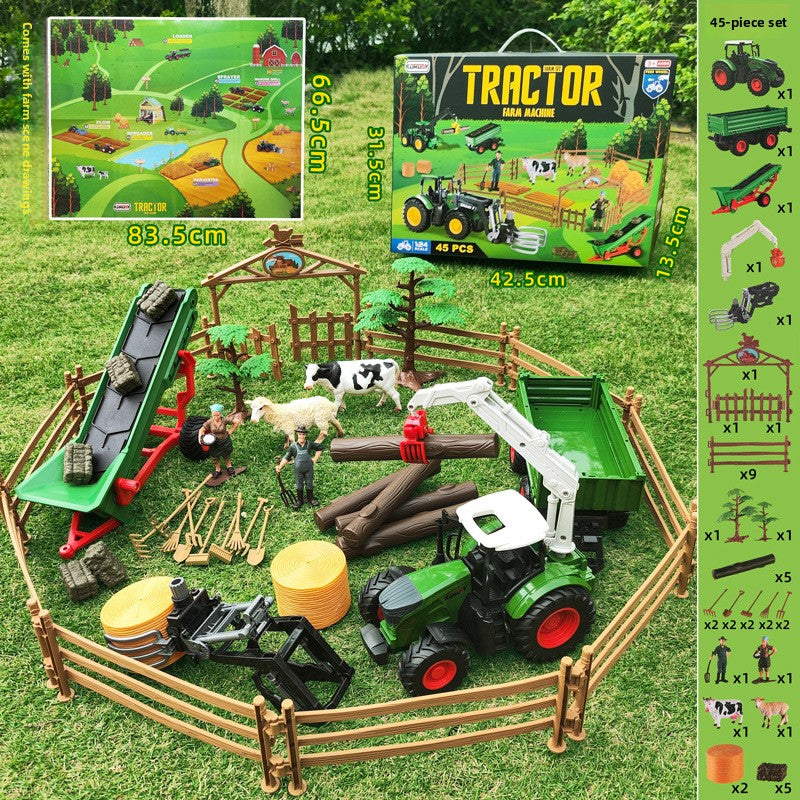 Remote Control Farm Tractor Toy Set
