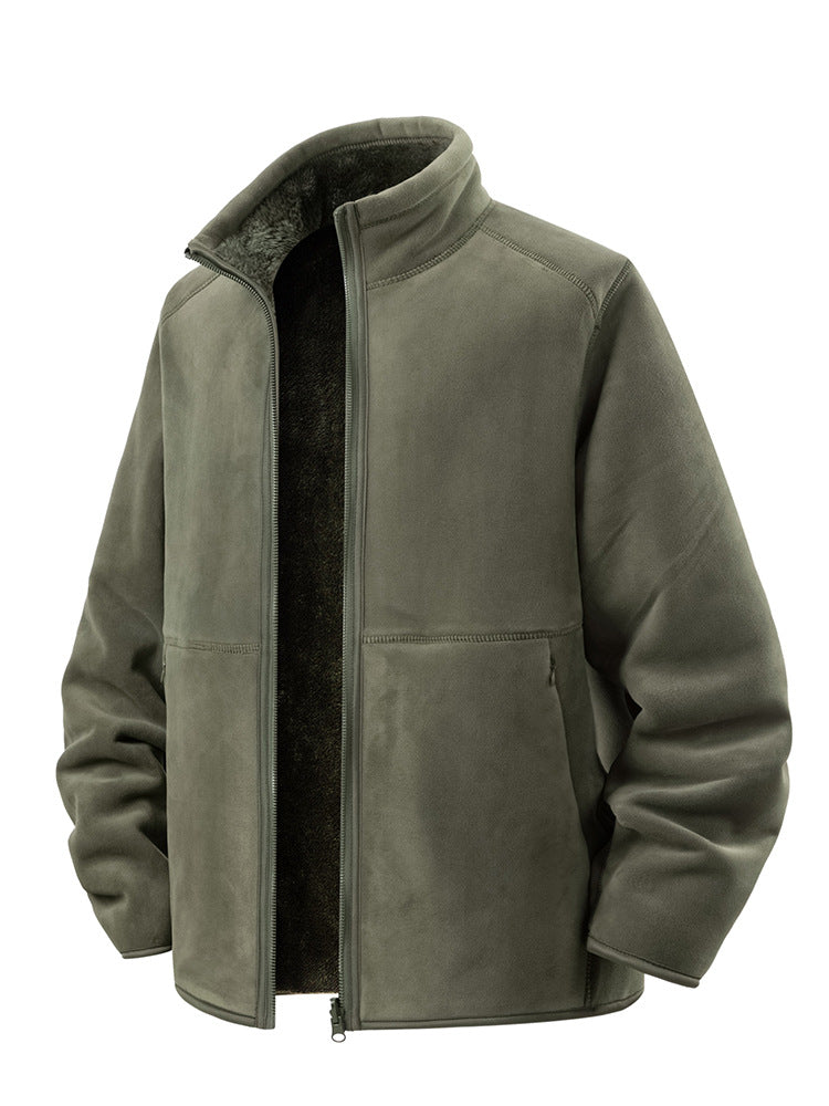 Solid Fleece Coat