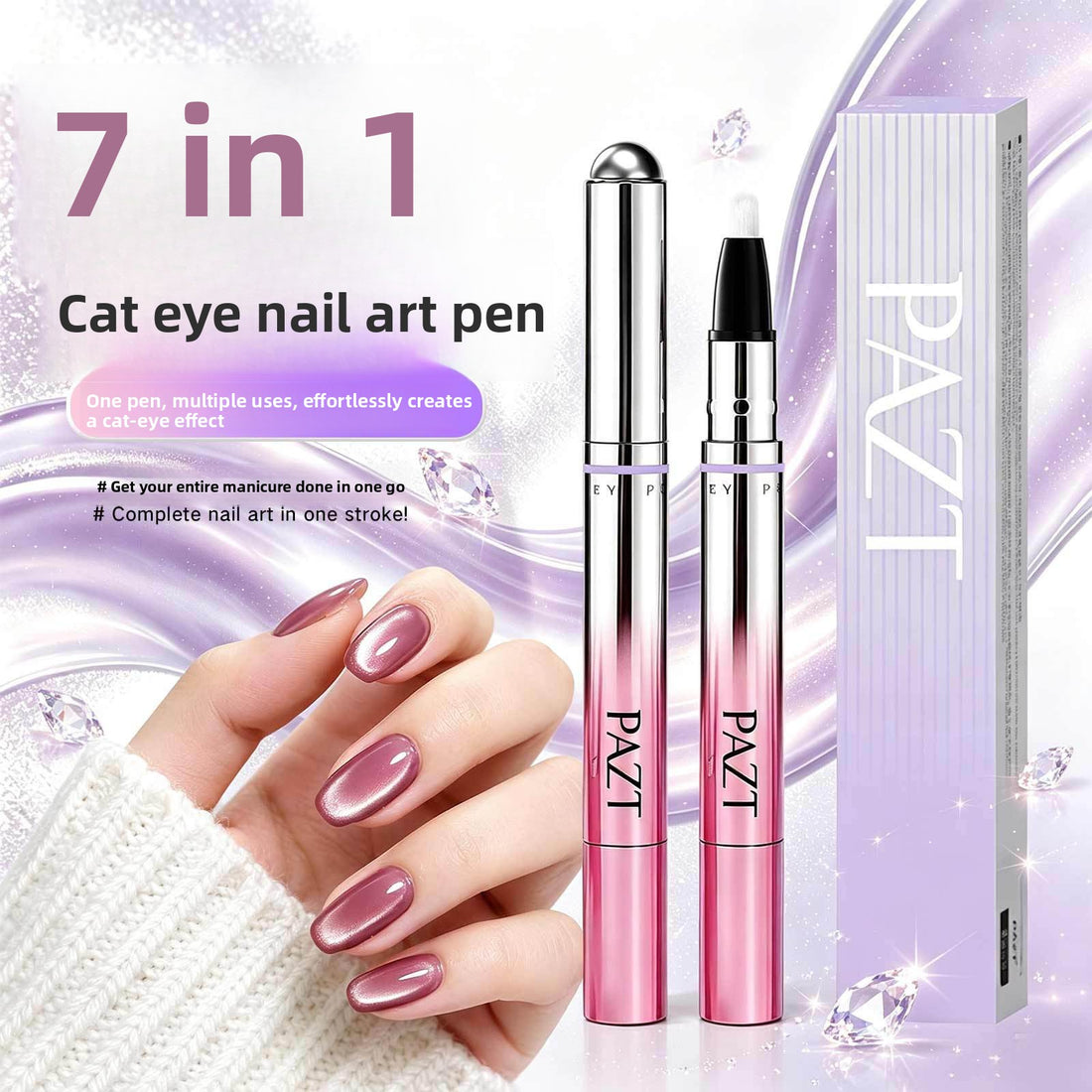 Seven-in-One Cat Eye Nail Polish Pen
