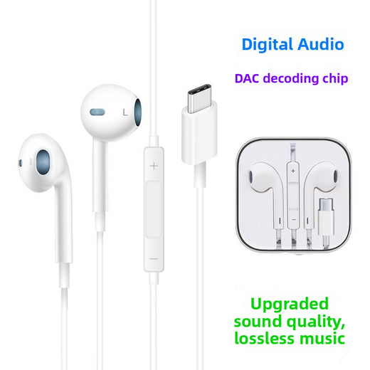 Type-C Digital Audio DAC Wired Earphones with Inline Control