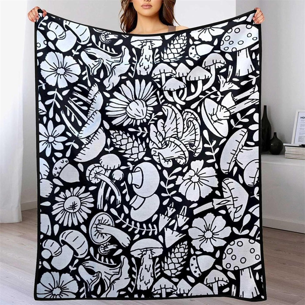 Graffiti line art flannel throw for coloring, photo 7