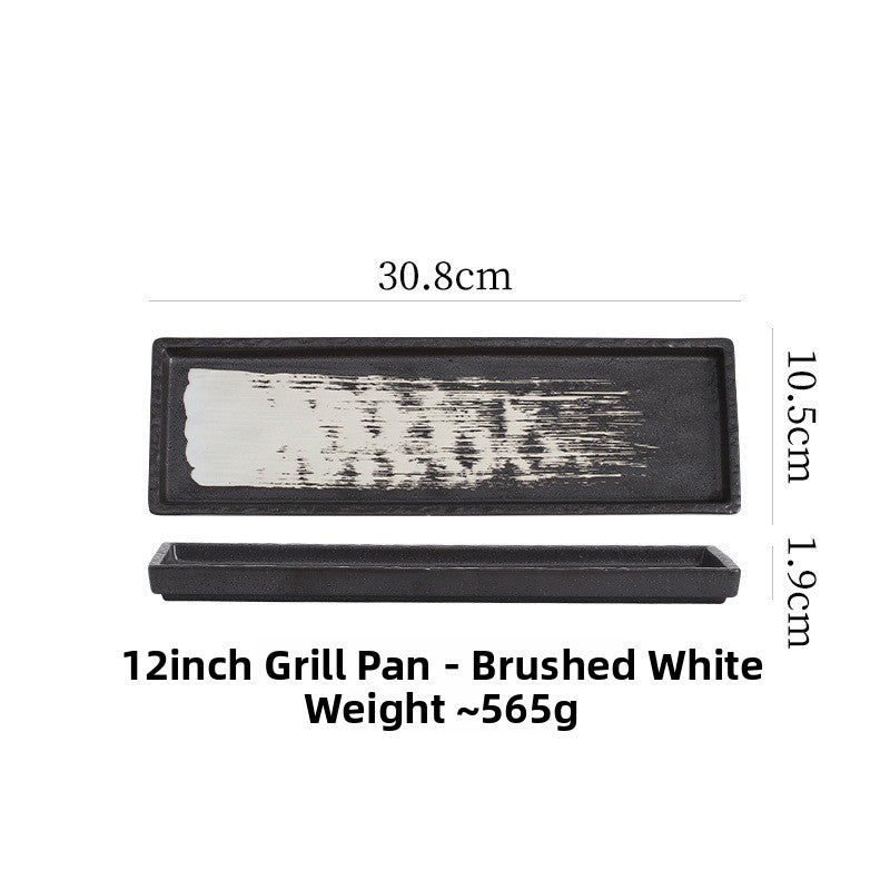 Long strip of autumn mackerel plate