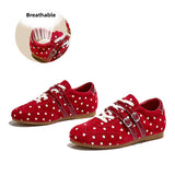 3cm Height Increase Genuine Leather German Training Shoes for Women
