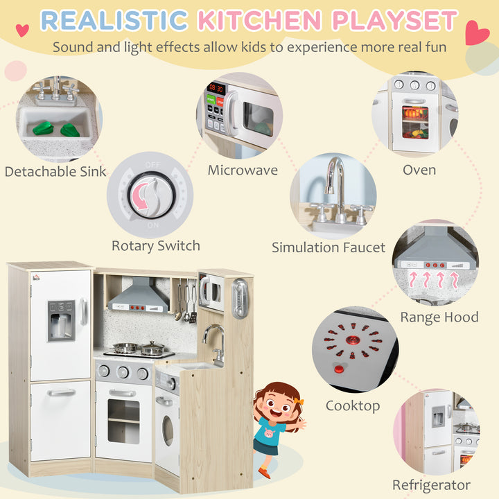 Child playing with kids kitchen playset