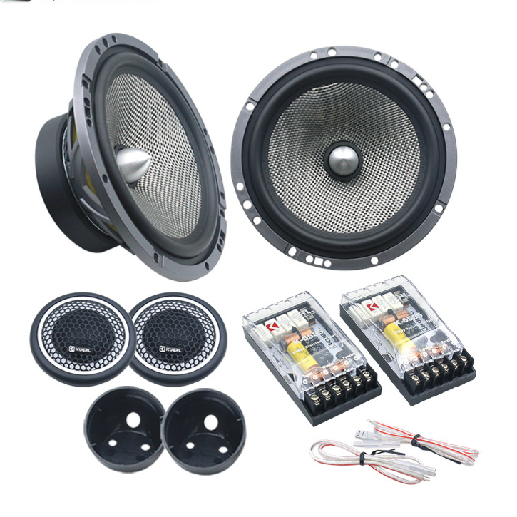 6.5 Inch 140W 2-Way Car Component Speaker System with Silk Dome Tweeters