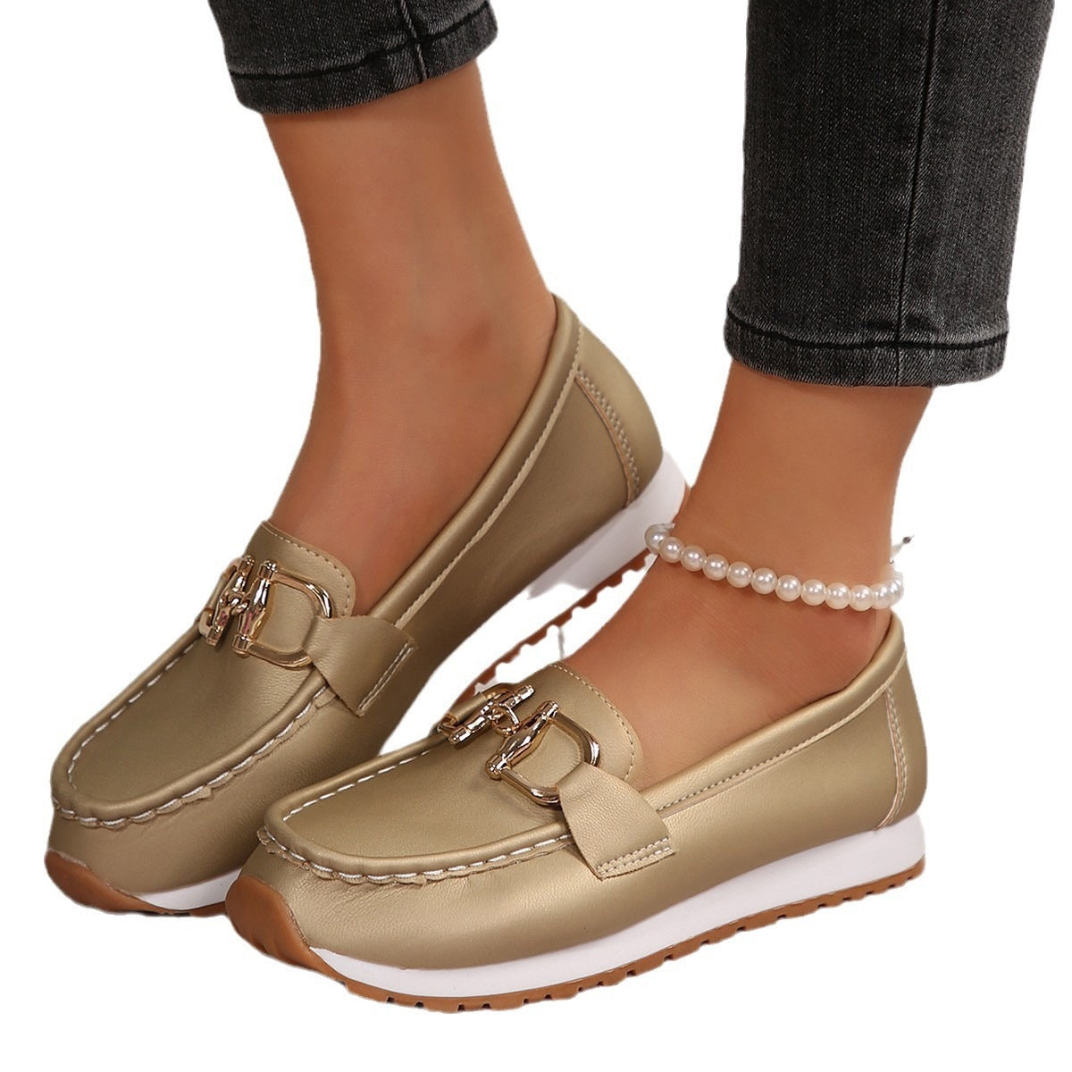Women Casual Sports Shoes with Metal Chains