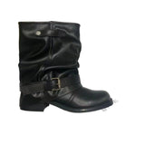 Womens Retro Chunky Heel Martin Boots