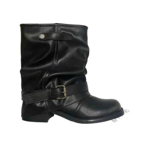 Women's retro chunky heel boots, photo 5