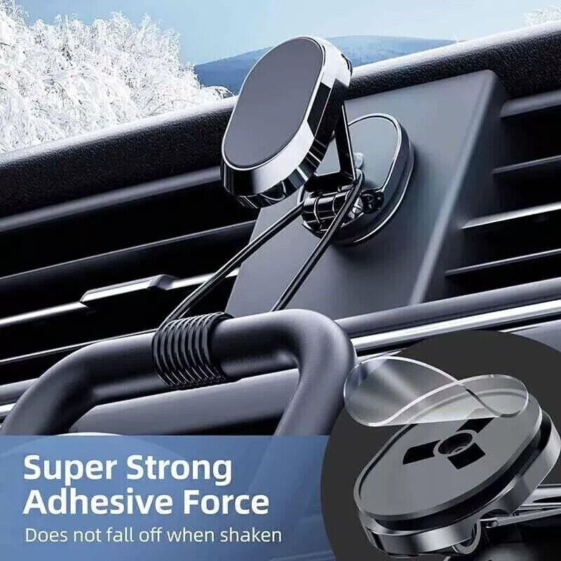 Magnetic dashboard phone holder low profile side view