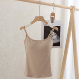 Women's Removable Chest Pad Backless Vest