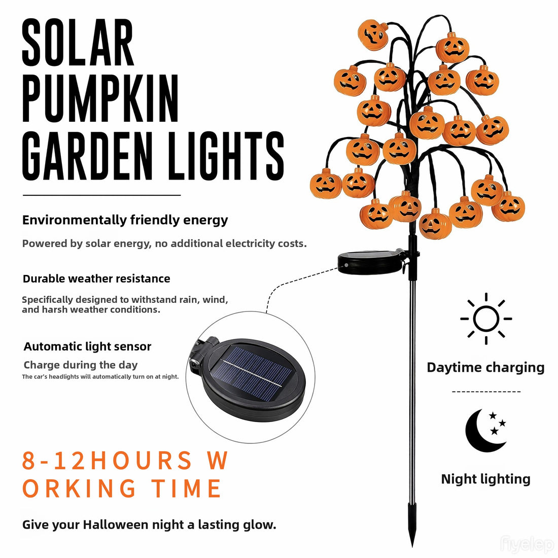 Halloween Solar Pumpkin Ground Lights