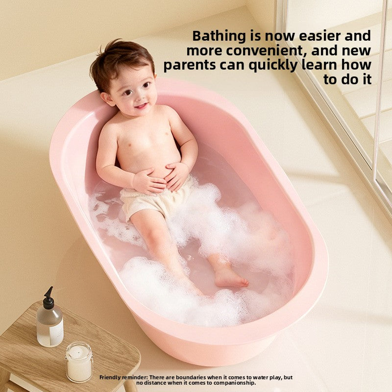 Thickened Non-Slip Plastic Baby Bathtub Long Shaped Children Bath Basin
