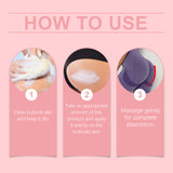 Body cream applied with hands-on massage motion