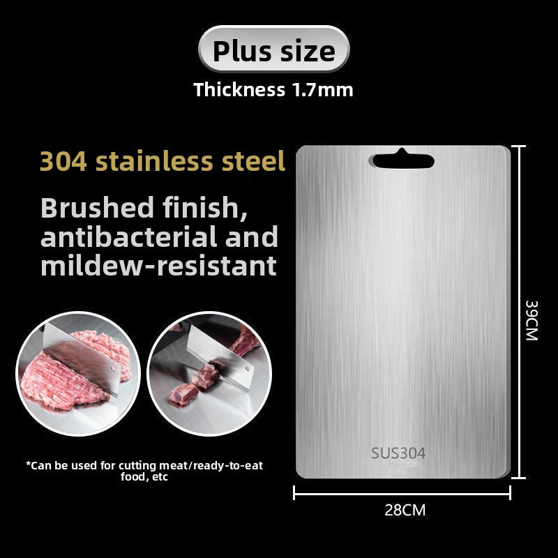 Thickened, moisture-resistant 304 stainless steel cutting board