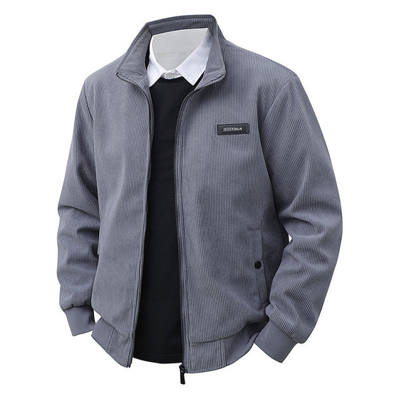 Stand Collar Long Sleeve Shirt Jacket