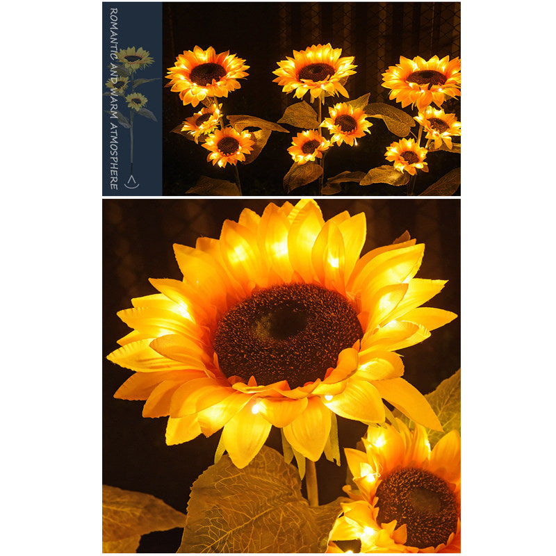 Solar Sunflower Garden Lights with Auto On/Off
