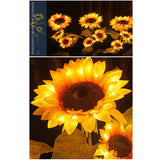 Solar Sunflower Garden Lights with Auto On/Off