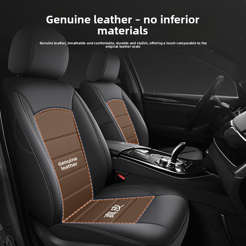 Car seat cover - genuine leather for the driver's seat