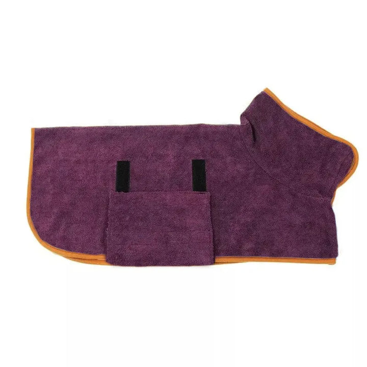 Pet bathrobe towel adjustable strap detail