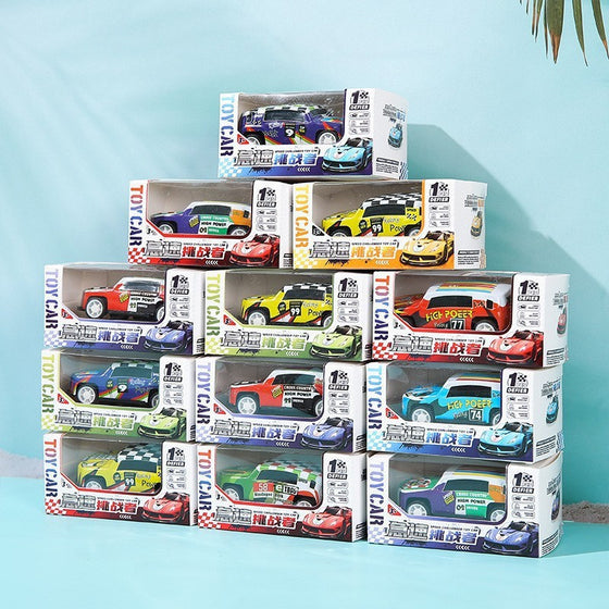 Tin Pull-Back Car Toy Boxed Tin Car Boy Kidsren's Educational Small Gift Kindergarten Whole Class Gift product image 5