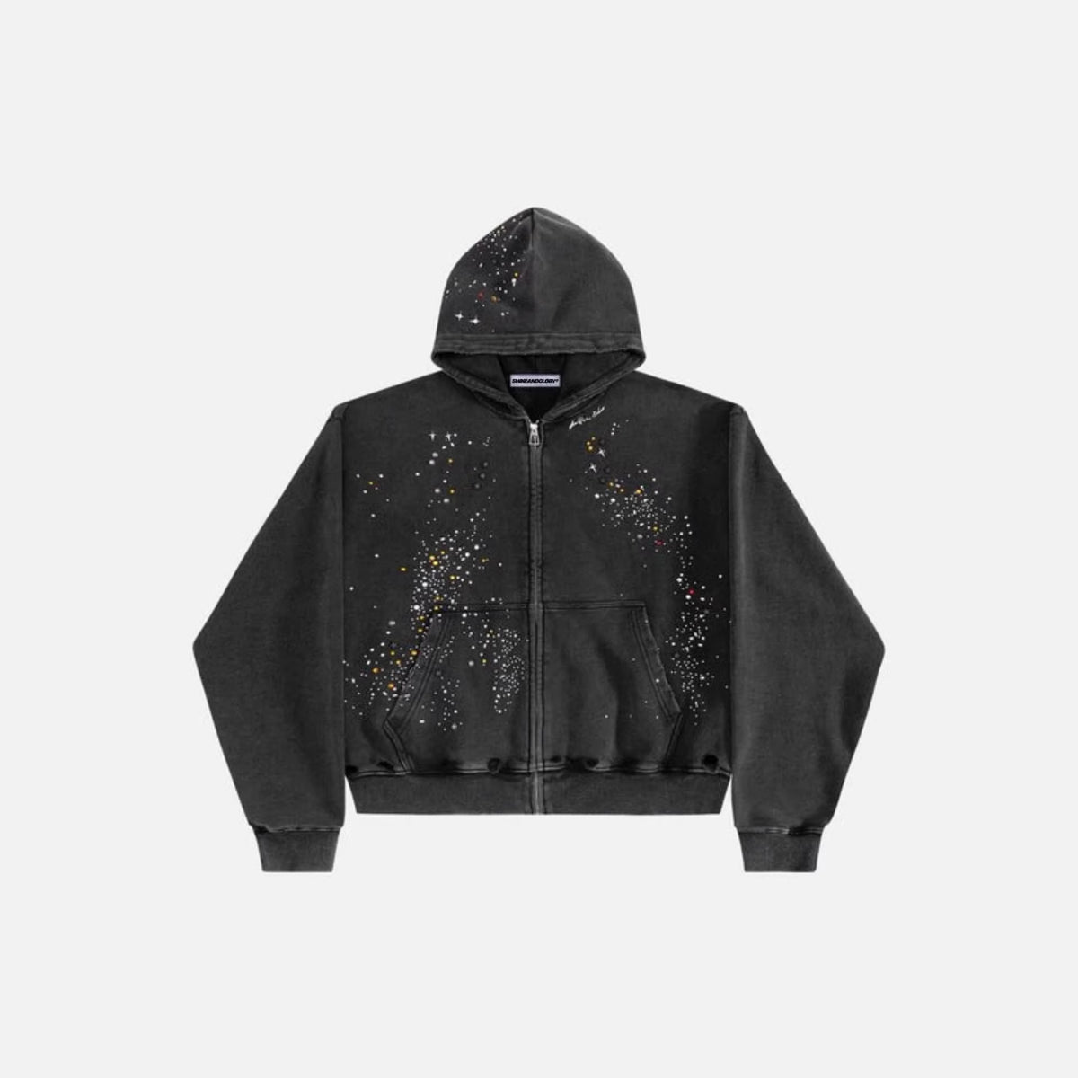 Rhinestone Hooded Sweatshirt