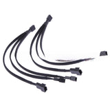 4PIN PWM Fan Splitter Cable 1 to 3 with Snakeskin Sleeve