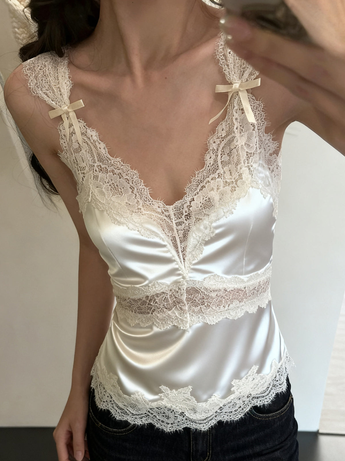 Pure Desire V-neck Lace Base Top