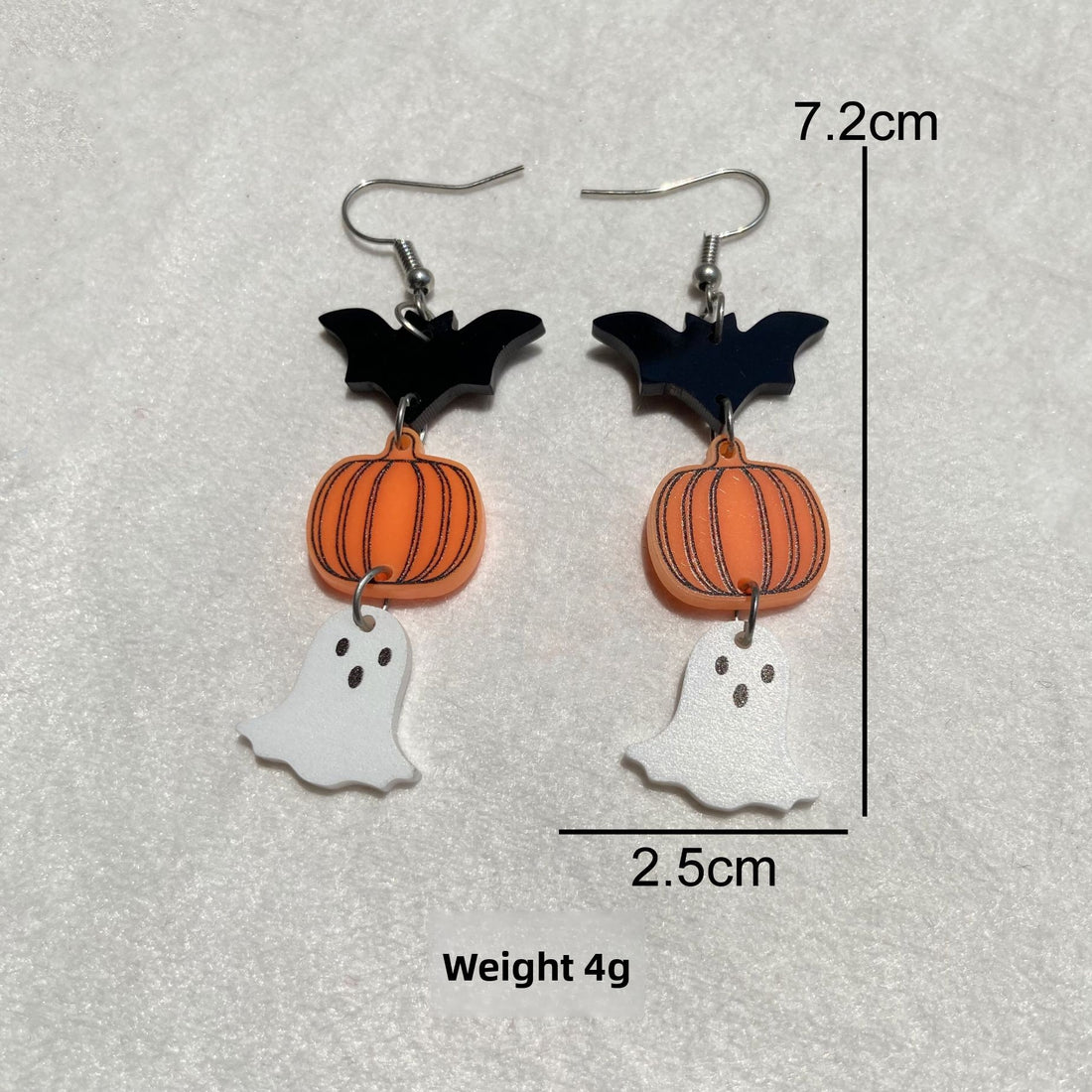Halloween acrylic earrings bat pumpkin ghost wacky