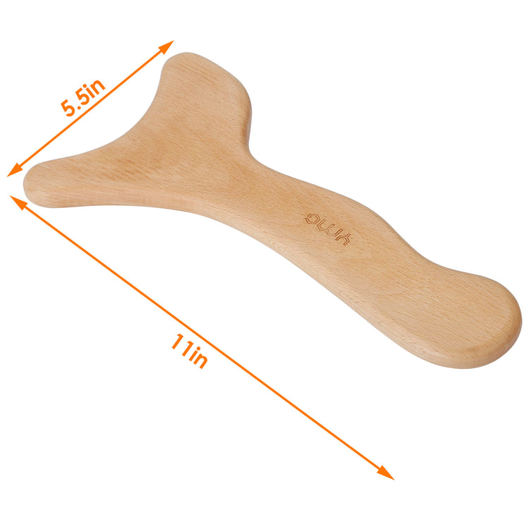 Wood therapy tool used on the abdomen