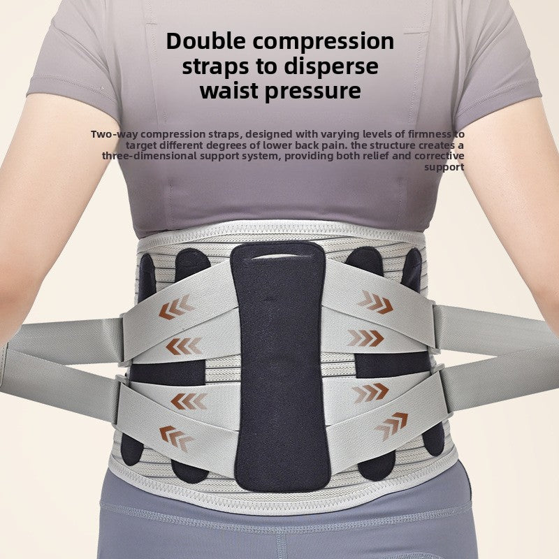 Adjustable Lumbar Support Belt with Steel Plates