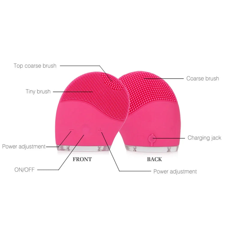 Electric Silicone Facial Cleansing Brush — Waterproof USB Rechargeable - Image 8