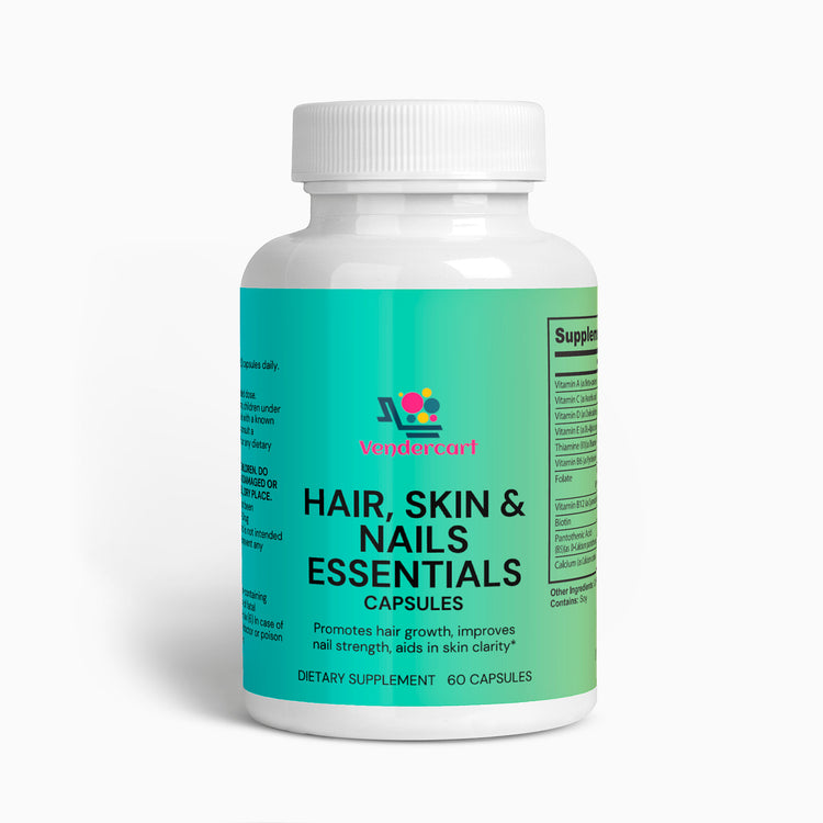 Daily beauty supplement bottle label detail
