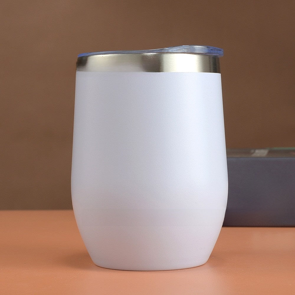 U-Shape Double-Layer Insulated Stainless Steel Tumbler with Lid 12oz