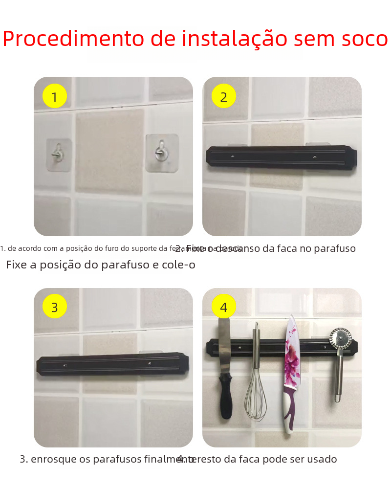 Magnetic Knife Rack Wall-Mounted Kitchen Organizer - Image 7