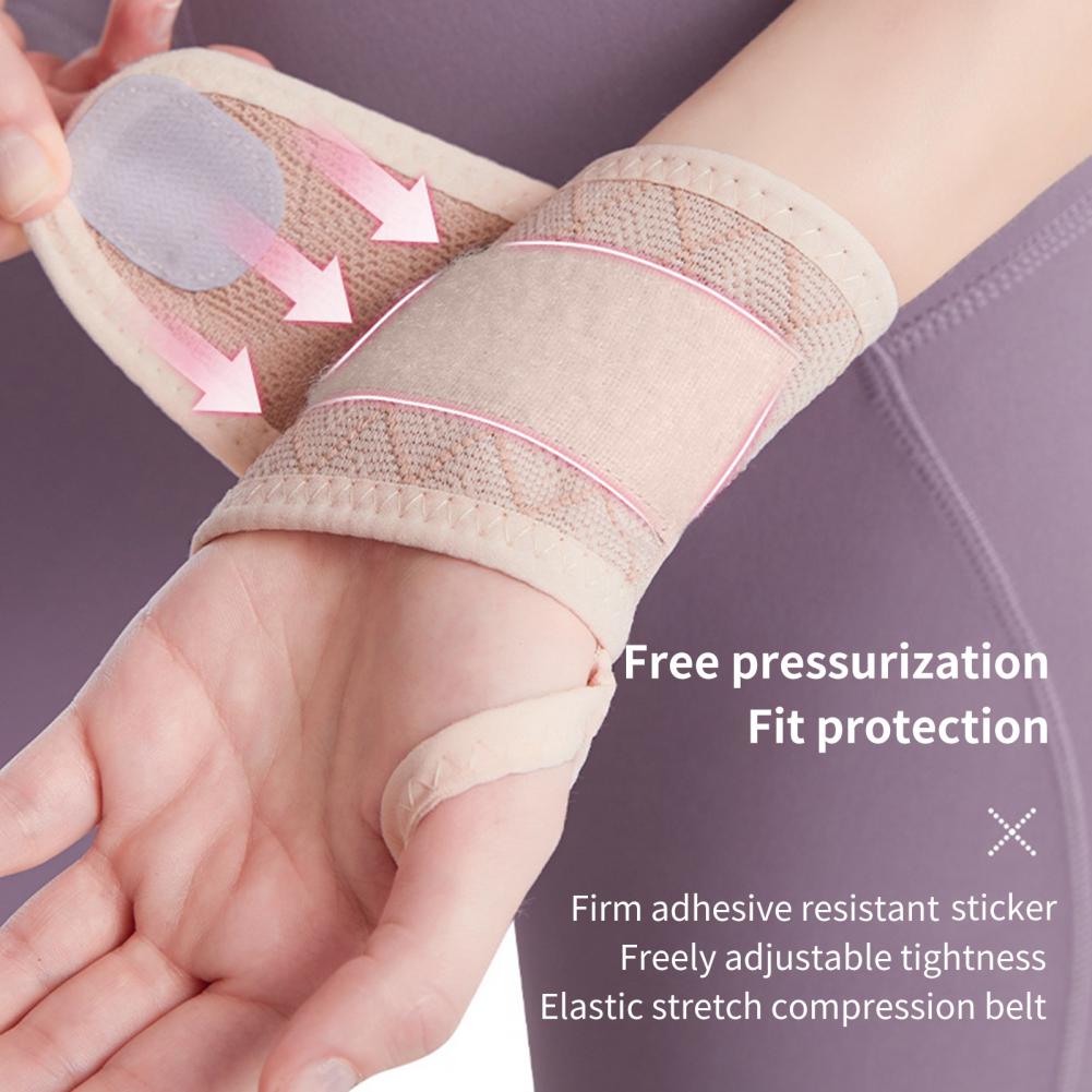 Wrist brace worn during typing at a desk