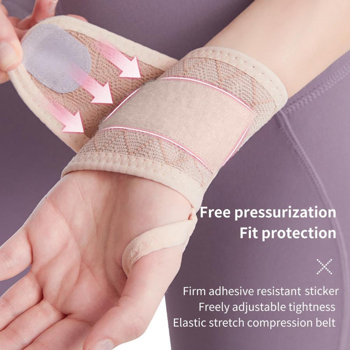 Wrist brace worn during typing at a desk