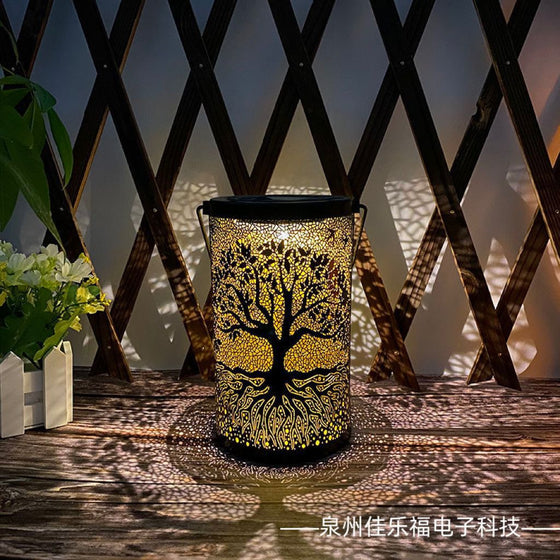 Solar Iron Hollow Projection Lamp Garden & Outdoor product image 6