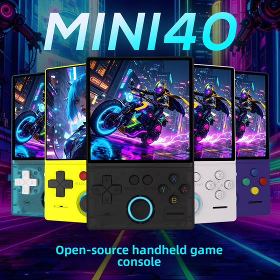 Mini40 Open Source 4 Inch HD Retro Game Console with 4000mAh Battery and Colorful Joystick product image 1