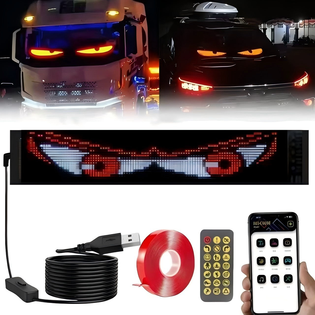 Car Window LED Flexible Advertising Display Screen