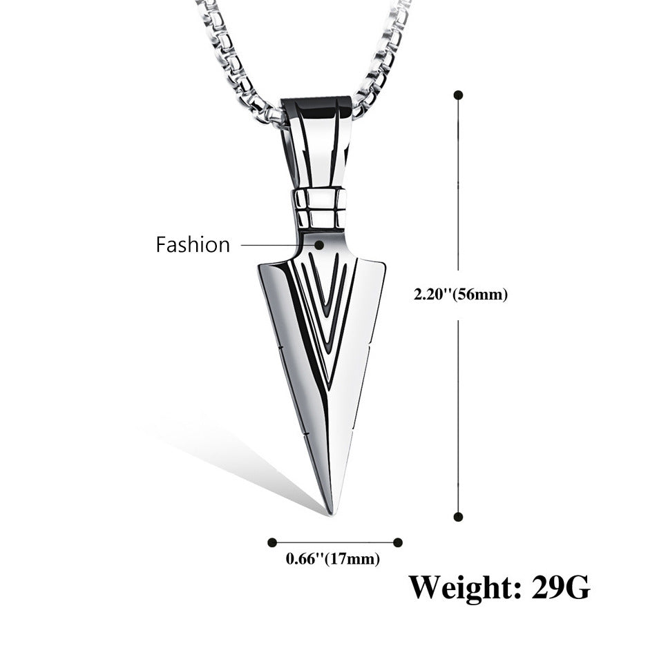 Men's pointed pendant necklace
