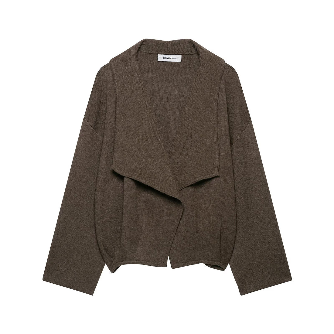 Round-neck pullover basic solid-colored top