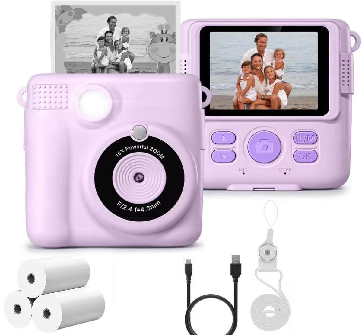 Kids Instant Print Camera