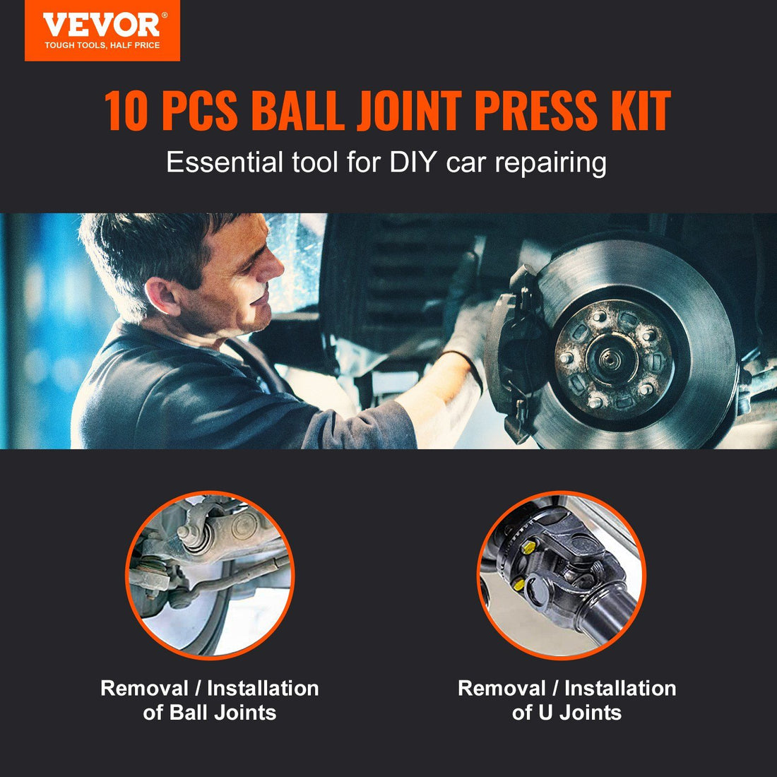 10-Piece Ball Joint Press Kit product photo