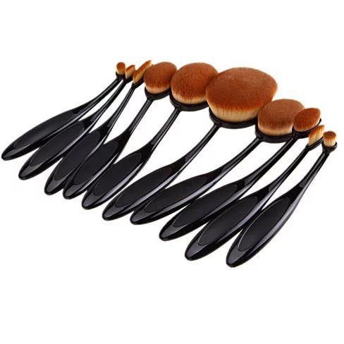 10-Piece Oval Beauty Brush Set1