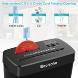 10-sheet cross cut paper shredder top angle showing paper feed opening